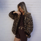 Meliora | Dames Imitatiebontjas – Oversized Luipaardprint, Zacht & Warm