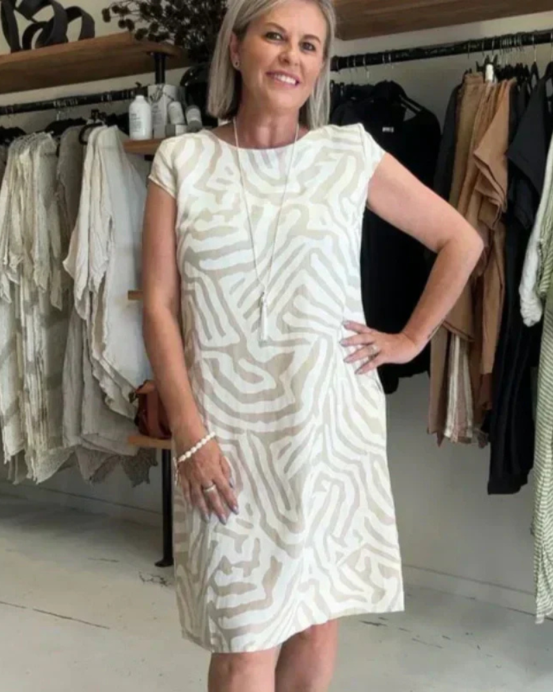 Stella | Casual Midi Jurk voor Dames met Zakken –  Zomerse Dagjurk, Comfortabele Losse Pasvorm