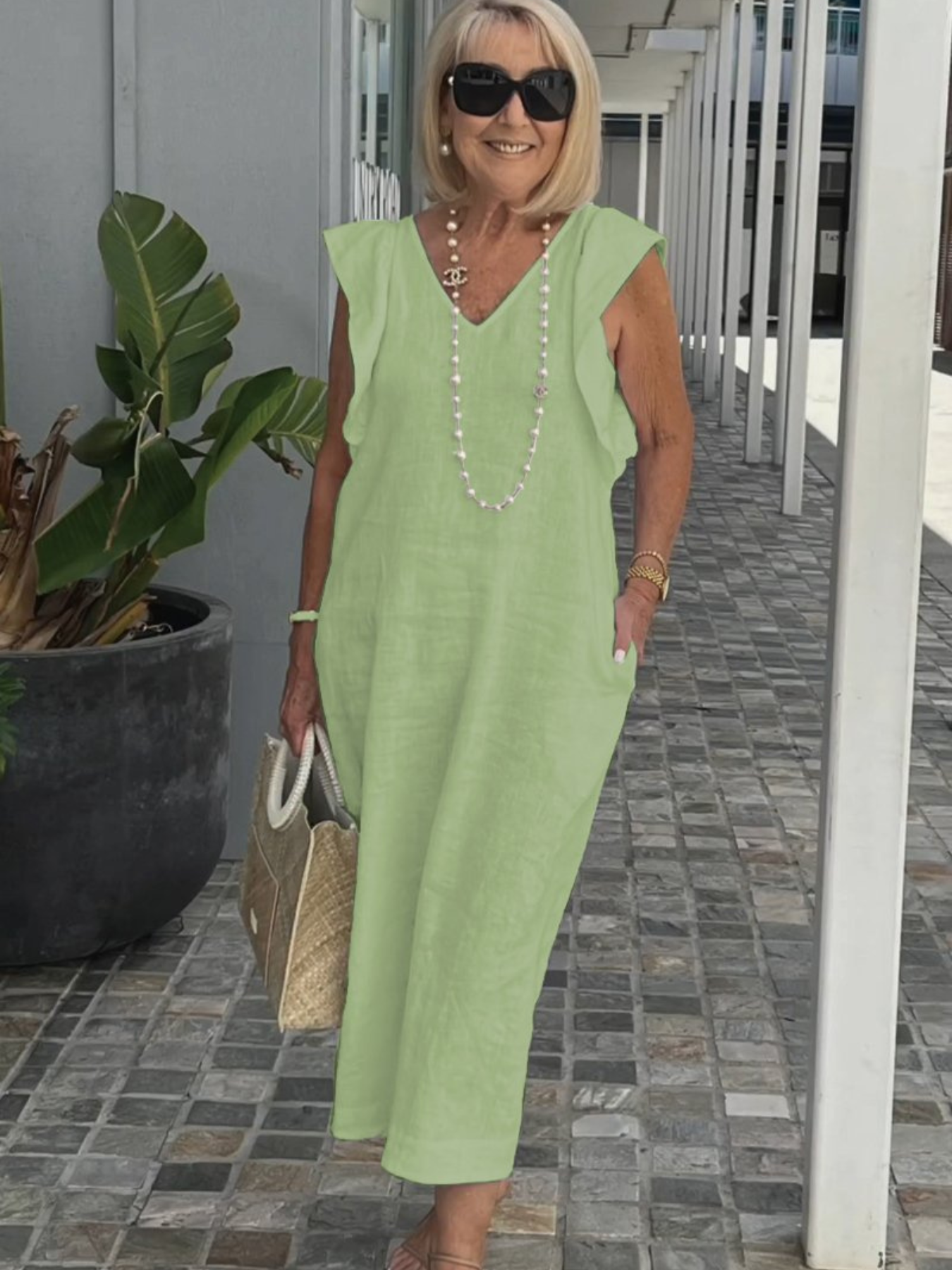 Tria | Elegante casual jurk voor dames – Chique midi-jurk voor elke dag in de zomer