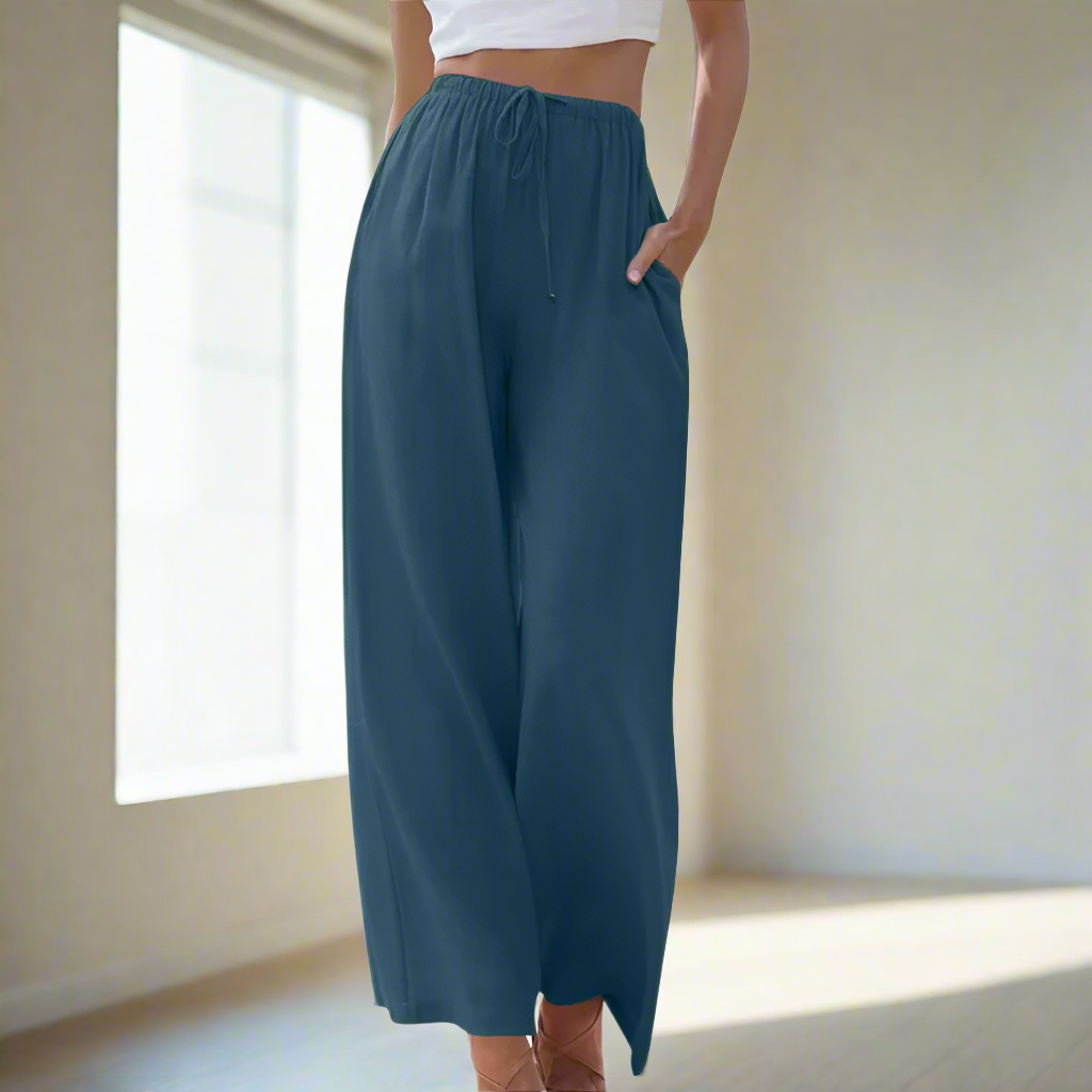 Elysia | Vrouwenbroek met wijde pijpen – Chique, modieuze broek
