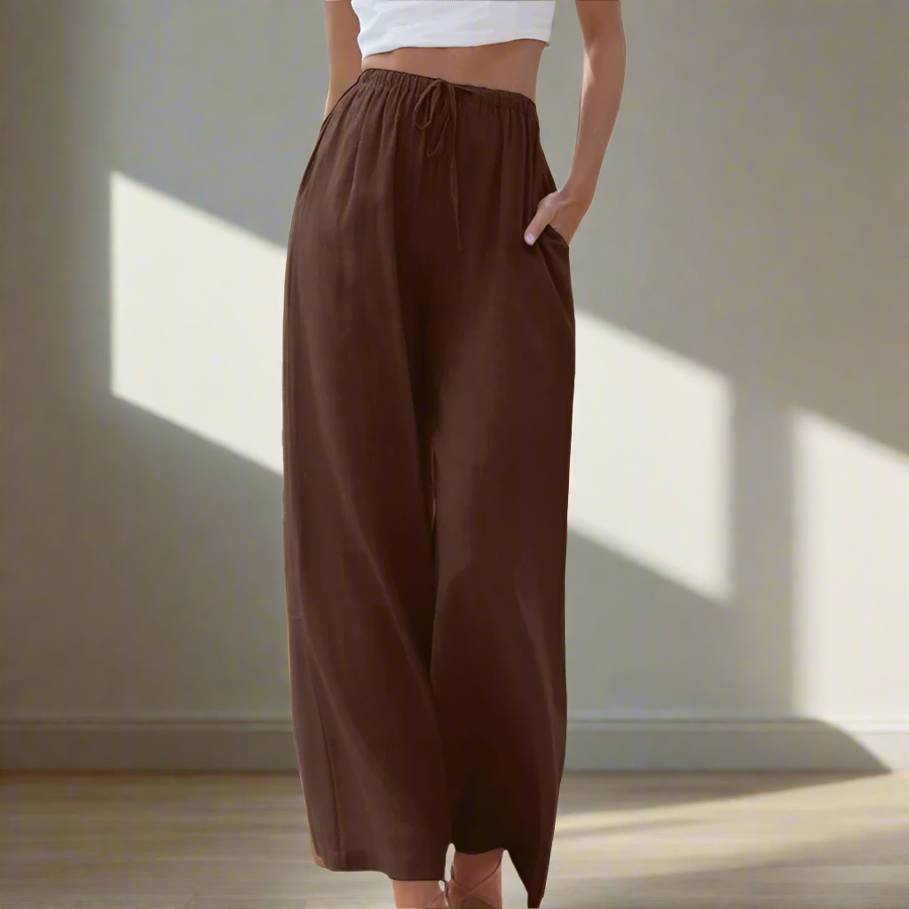 Elysia | Vrouwenbroek met wijde pijpen – Chique, modieuze broek