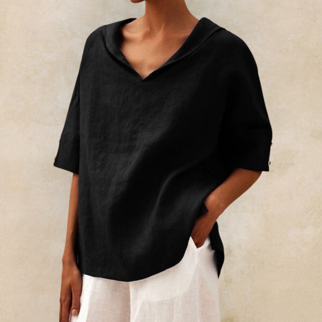 Ciel | Dames Elegante V-hals Blouse – Losvallend Zwierig Shirt