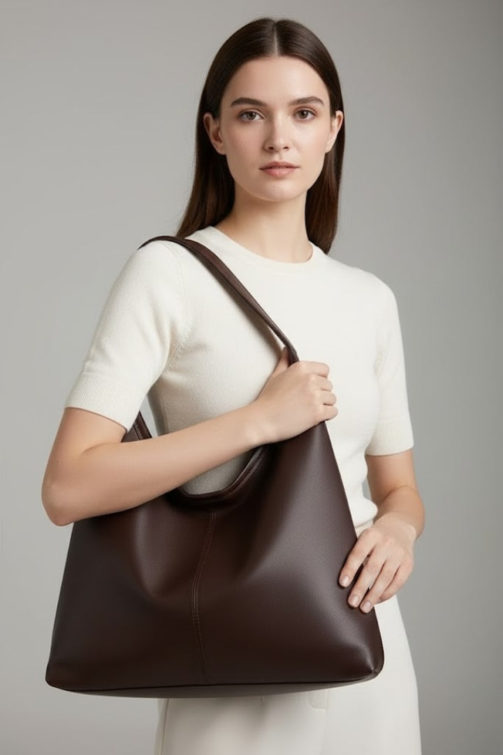Kori | Dames-shopper van kunstleer – Shopper met grote inhoud