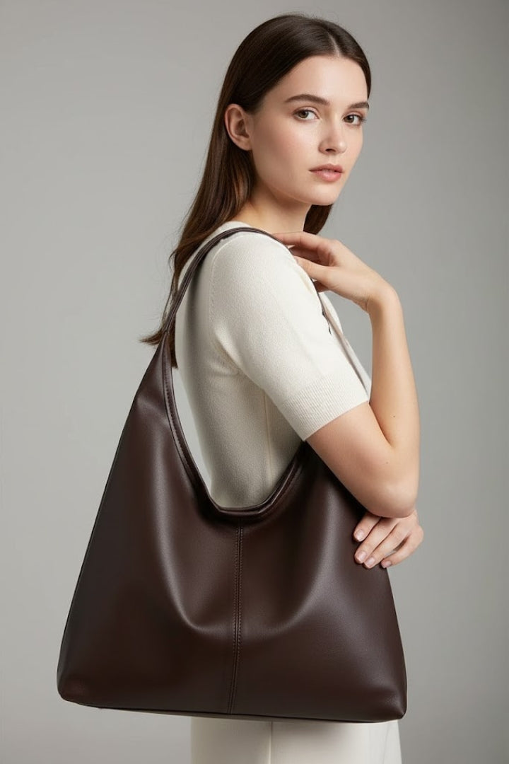 Selestia | Dames-shopper van kunstleer – Ruime shopper met ritssluiting