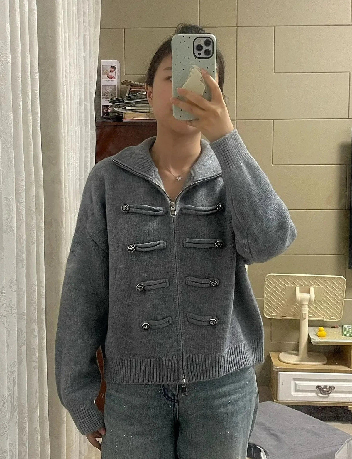 Anita | Damestrui met Ritssluiting, Opstaande Kraag en Getailleerde Pasvorm
