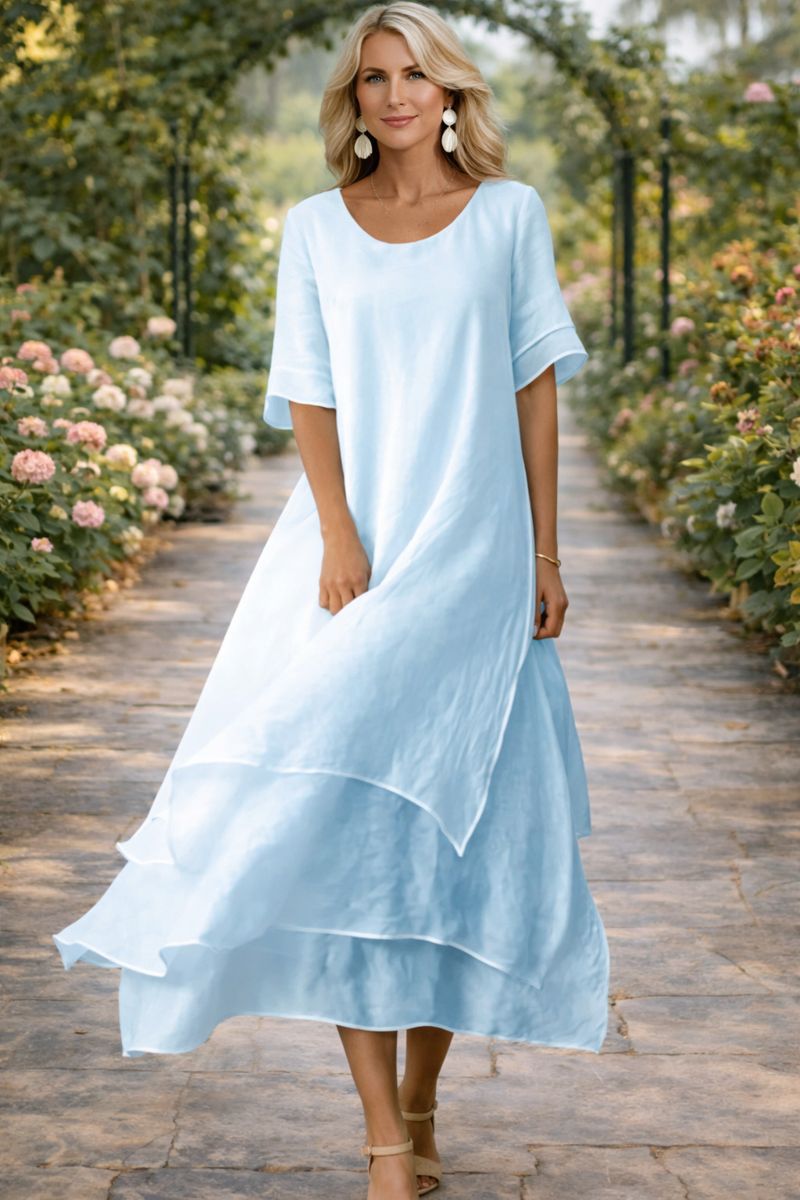 Calla | Dames Tijdloze Midi-jurk – Elegante A-lijn Jurk