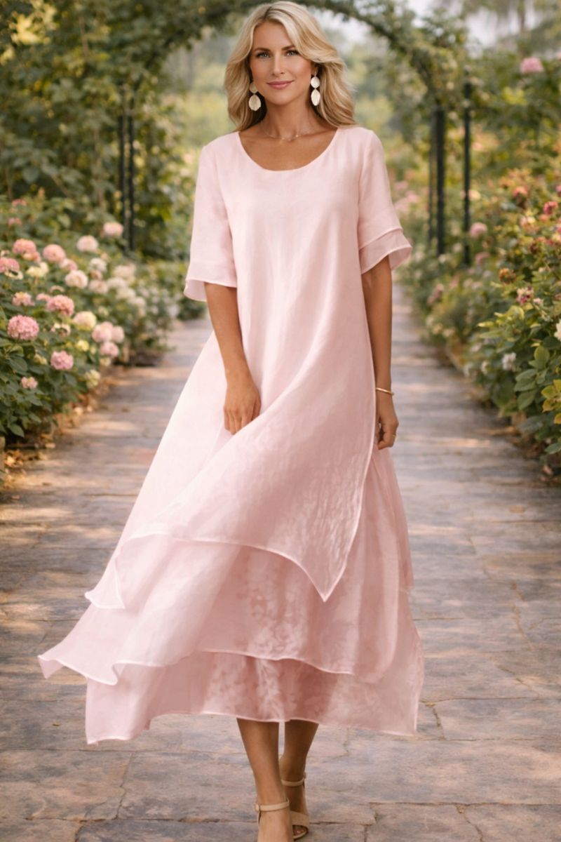 Calla | Dames Tijdloze Midi-jurk – Elegante A-lijn Jurk