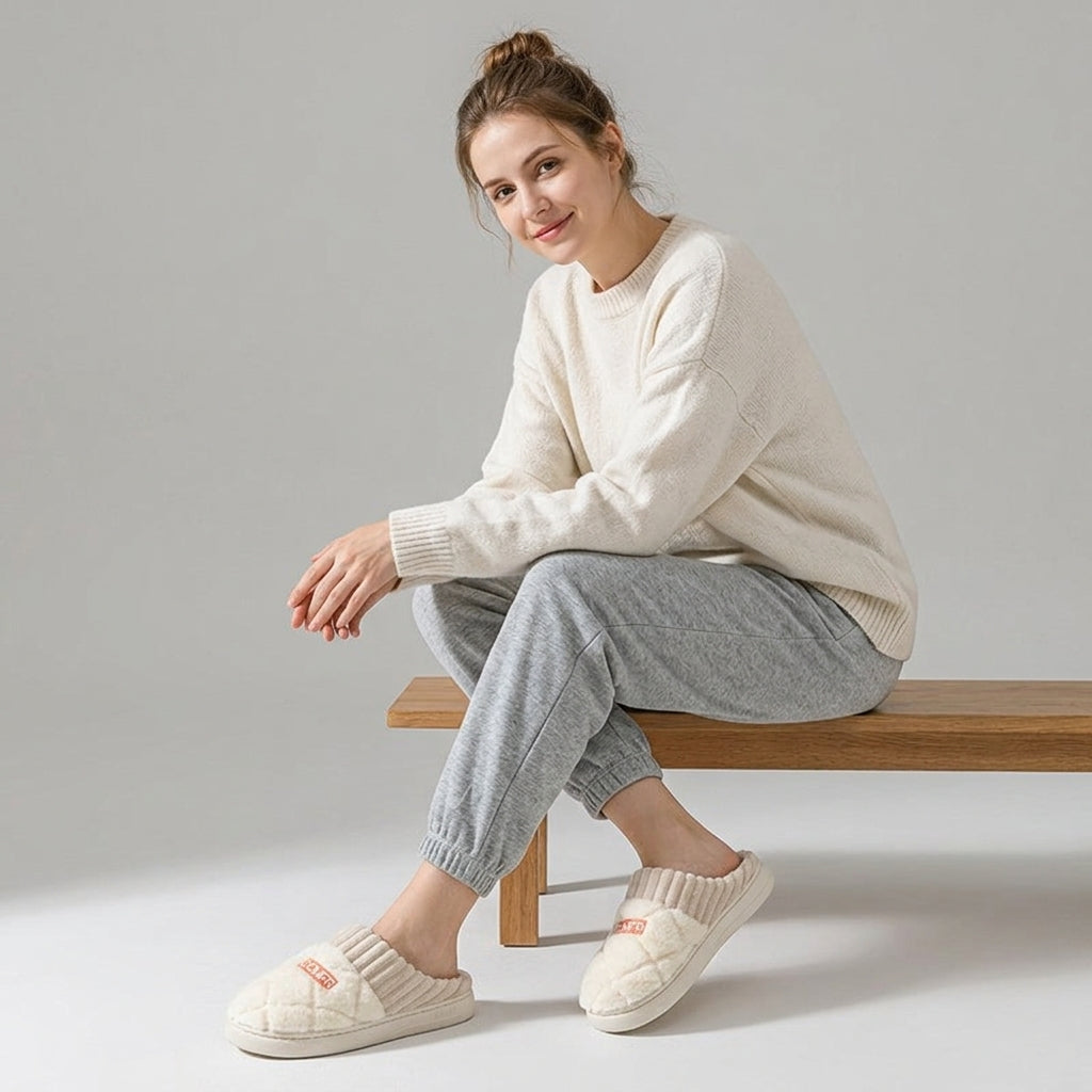 Rixte | Warme, knusse pantoffels voor dames – Comfortabele winterpantoffels met zachte voering
