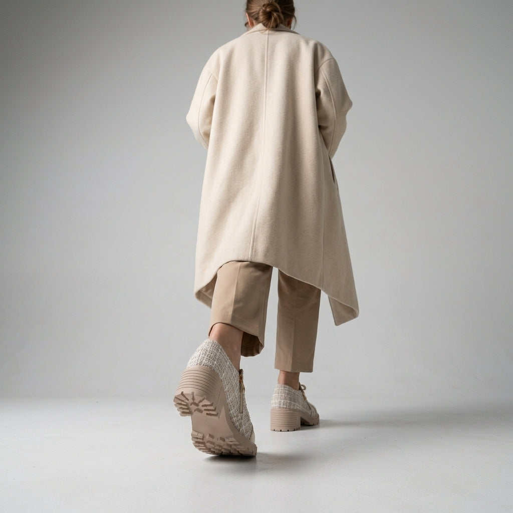 Sybrich | Damesschoenen met veters – Elegante schoenen met lage hak en spitse neus