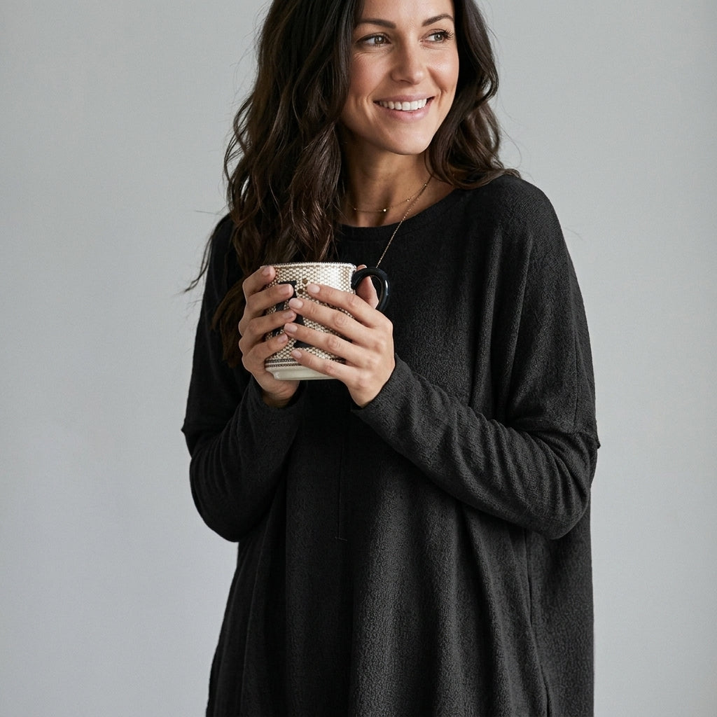 Wilke | Warm dames-shirt met lange mouwen – Zachte, ademende top met getailleerde pasvorm