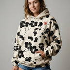 Aardina | Hoodie met bloemenprint voor dames – Warme pullover met lange mouwen en verstelbare capuchon