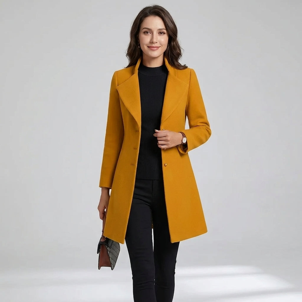 Arendje | Elegante damesjas met knopen aan de voorkant – Klassieke bovenkleding met lange mouwen