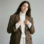 Unia | Oversized damesblazer met gekerfde revers en verborgen sluiting