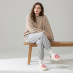 Eliane | Smiley-pantoffels voor dames met zachte voering en platte zool