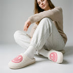 Eliane | Smiley-pantoffels voor dames met zachte voering en platte zool