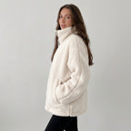 Eulalie | Oversized teddyjas voor dames met rits en zijzakken