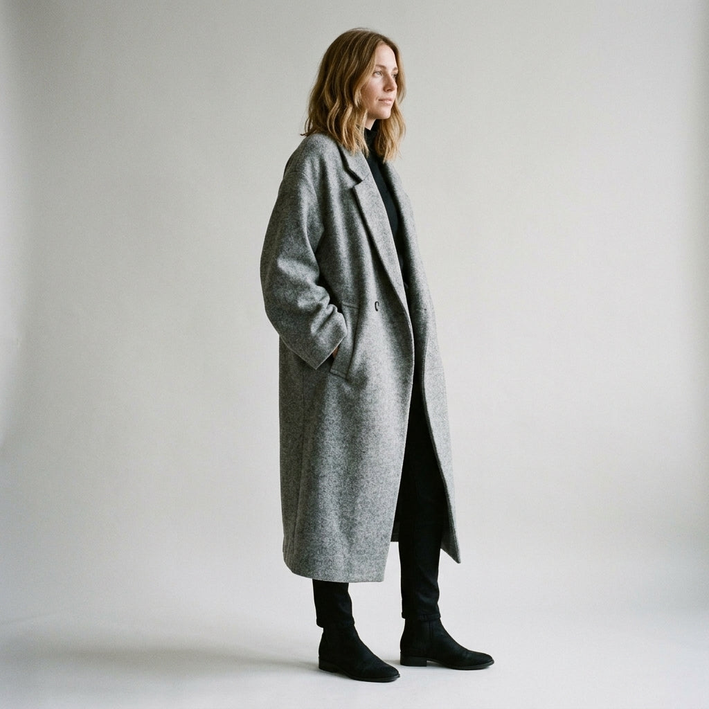 Emmeline | Klassieke, op maat gemaakte winterjas voor dames – Elegante lange jas met normale pasvorm