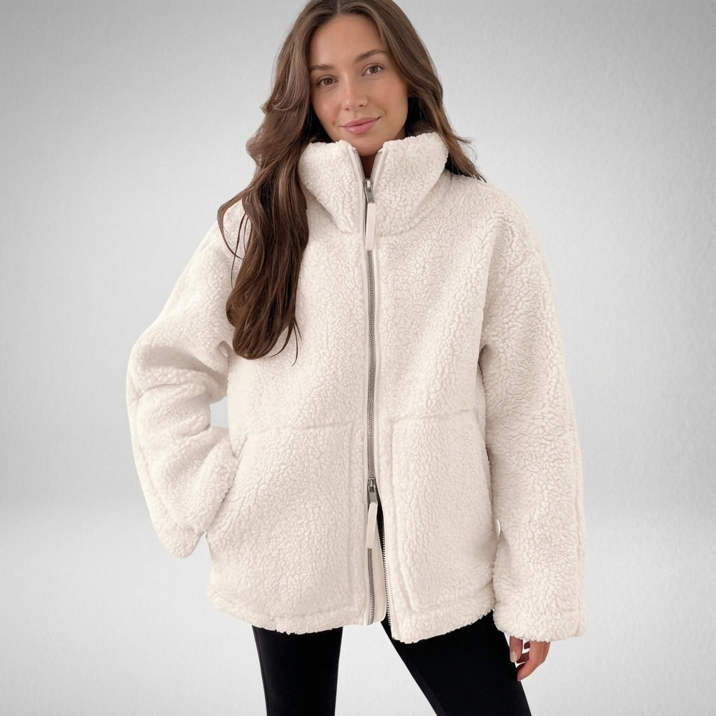 Eulalie | Oversized teddyjas voor dames met rits en zijzakken