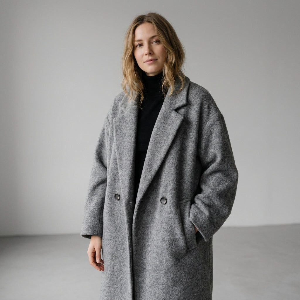 Emmeline | Klassieke, op maat gemaakte winterjas voor dames – Elegante lange jas met normale pasvorm