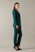 Kalyssa | Dames Blazer Set – Eénknoopsblazer & Rechte Broek, Elegante Tweedelige Pakset