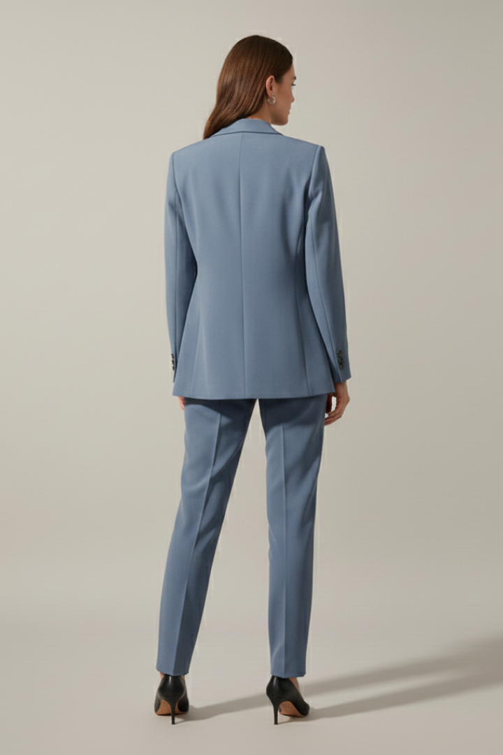 Maristelle | Dames Blazer & Broek Set – Reverskraag, Rechte Pijpen, Elegante Pakset