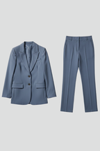 Maristelle | Dames Blazer & Broek Set – Reverskraag, Rechte Pijpen, Elegante Pakset