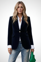 Perla | Getailleerde damesblazer – Klassieke reverskraag, gestructureerde pasvorm