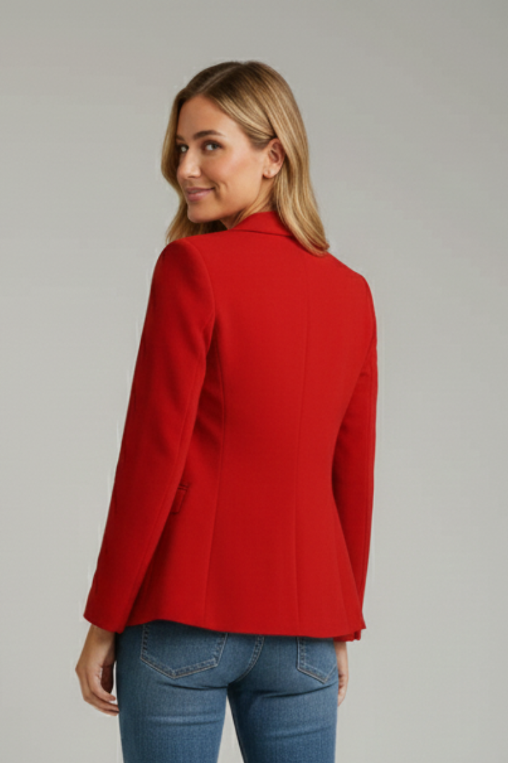 Jovara | Dames Blazer – Reverskraag, Eén Knoop, Elegante Getailleerde Blazer