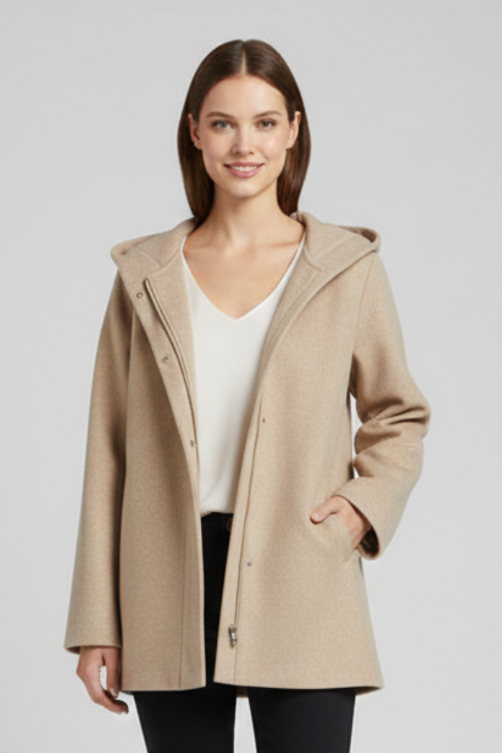 Tindrelle | Dames Hooded Jas – Casual Jas met Volledige Ritssluiting en Zijzakken