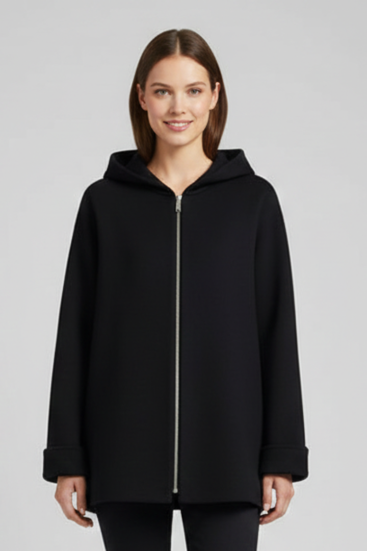 Tindrelle | Dames Hooded Jas – Casual Jas met Volledige Ritssluiting en Zijzakken