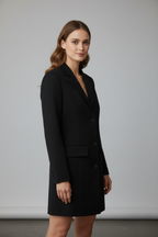 Mirelia | Dames Longline Blazer – Getailleerde Blazer met Knoopsluiting aan de Voorkant