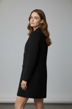 Mirelia | Dames Longline Blazer – Getailleerde Blazer met Knoopsluiting aan de Voorkant