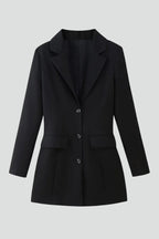 Mirelia | Dames Longline Blazer – Getailleerde Blazer met Knoopsluiting aan de Voorkant