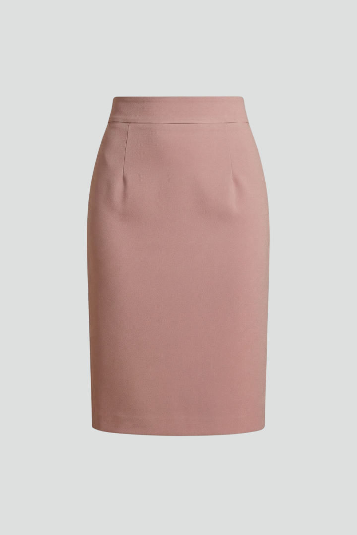 Farrah | Dames Kokerrok Midi-Lengte – High Waist Rok met Split en Aansluitende Pasvorm