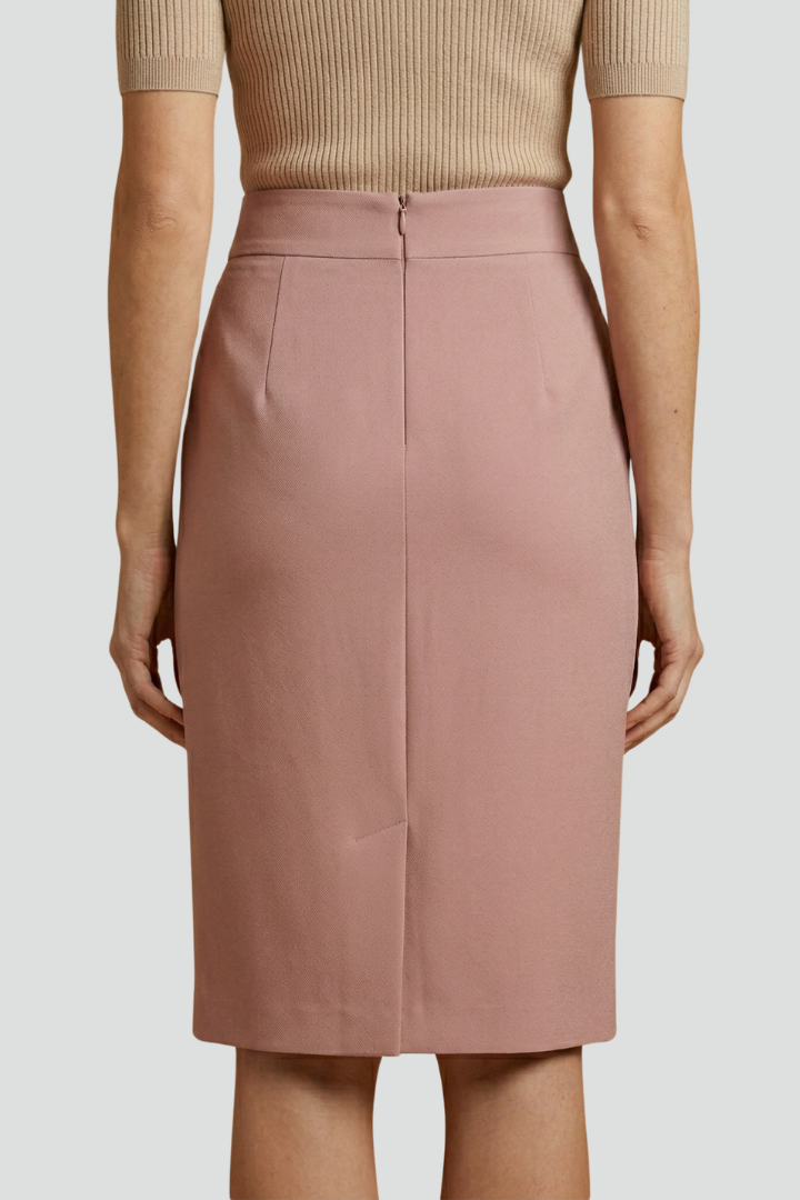 Farrah | Dames Kokerrok Midi-Lengte – High Waist Rok met Split en Aansluitende Pasvorm