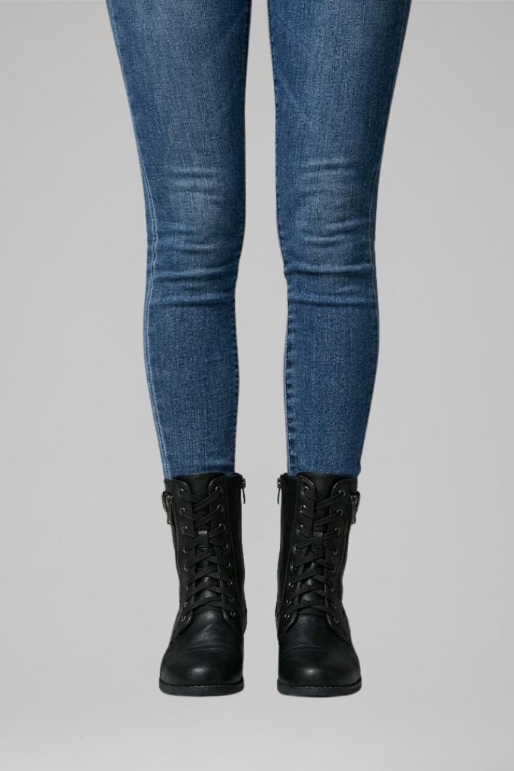 Elarose | Dames Orthopedische Enkellaarzen – Zijrits & Vetersluiting
