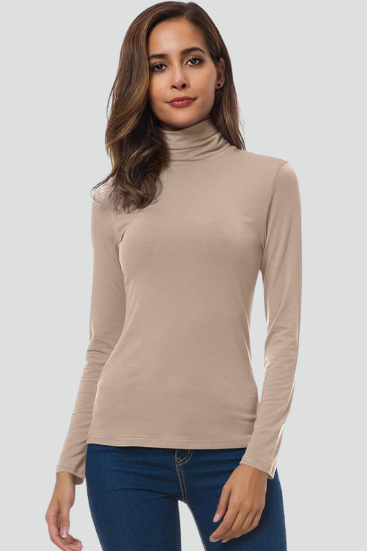 Orya | Coltrui voor dames – Lange mouwen, effen design & comfortabele, losse pasvorm