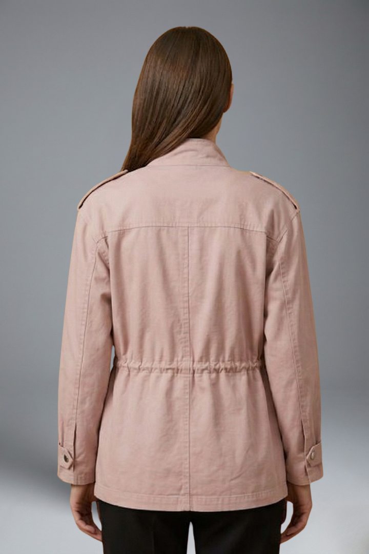 Oriana | Women's Double-Breasted Utility Jacket – Belted Waist
