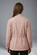 Oriana | Women's Double-Breasted Utility Jacket – Belted Waist
