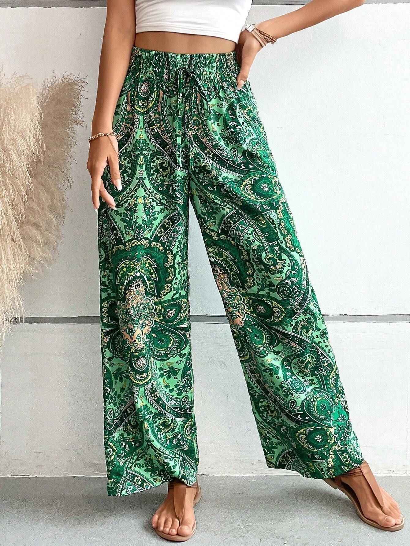 Helena | Boho-broek met wijde pijpen voor dames – Lichtgewicht vrijetijdsbroek