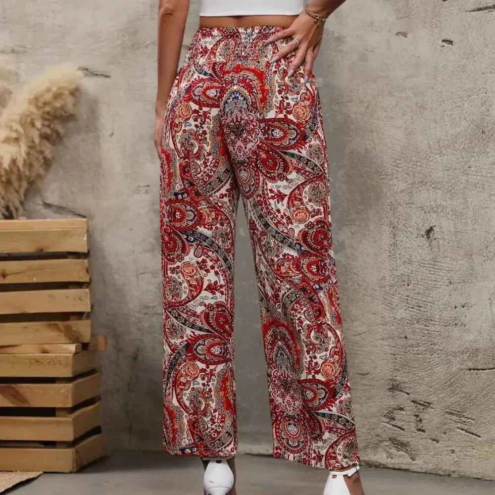 Helena | Boho-broek met wijde pijpen voor dames – Lichtgewicht vrijetijdsbroek