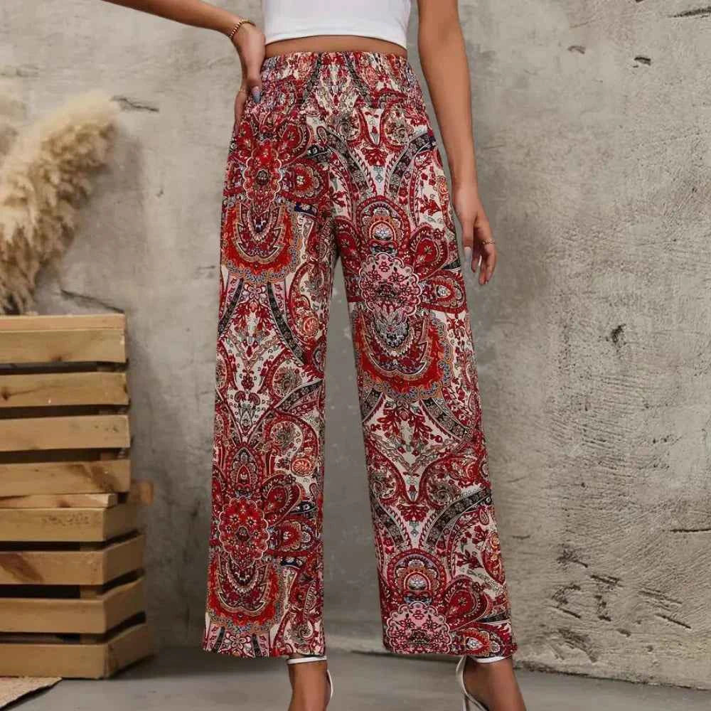 Helena | Boho-broek met wijde pijpen voor dames – Lichtgewicht vrijetijdsbroek