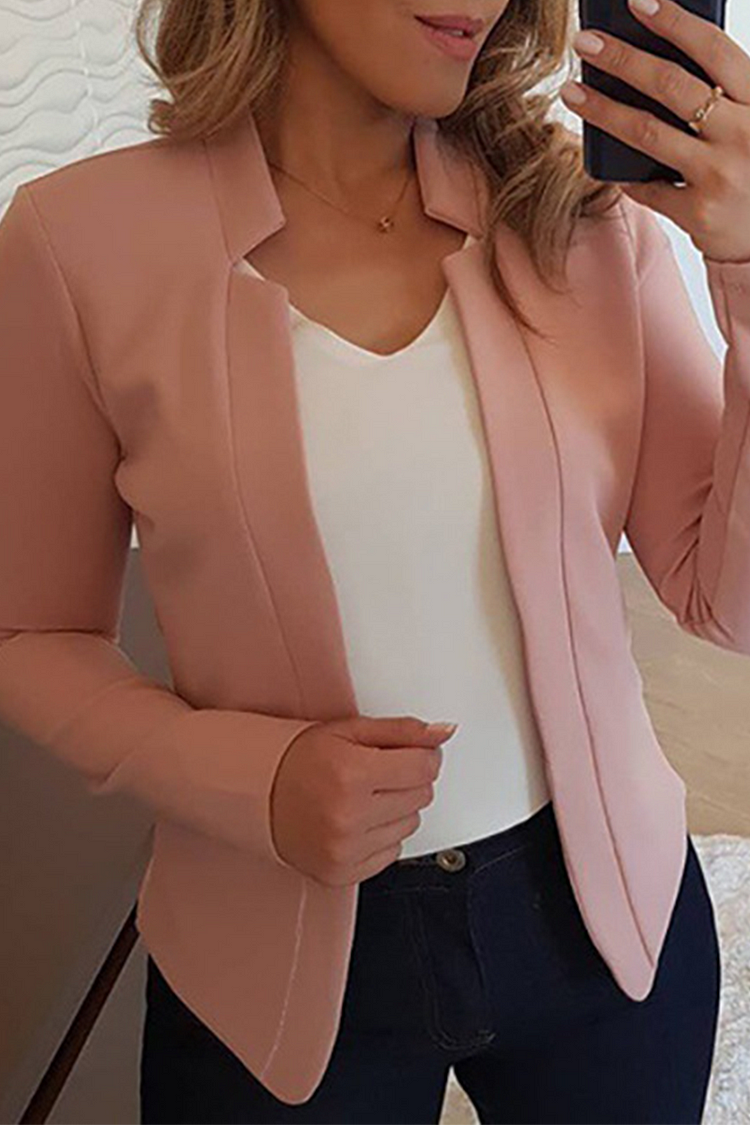 Piper | Roze damesblazer – Elegant, op maat gemaakt jasje met één rij knopen