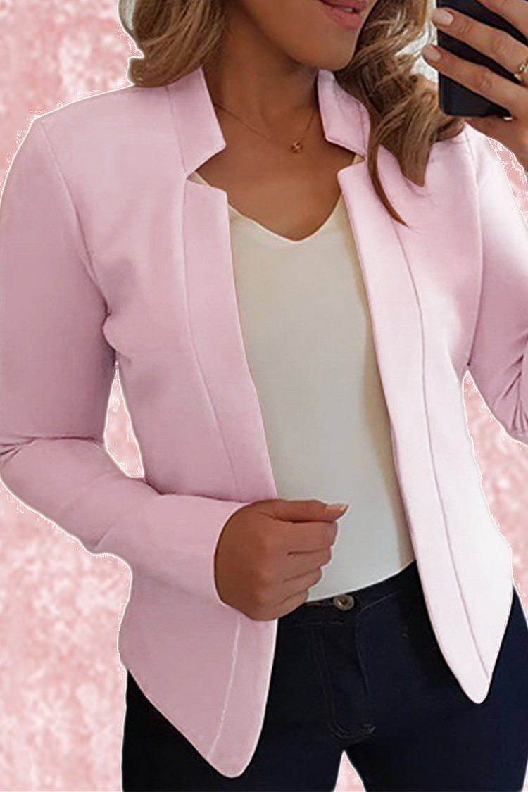 Piper | Roze damesblazer – Elegant, op maat gemaakt jasje met één rij knopen