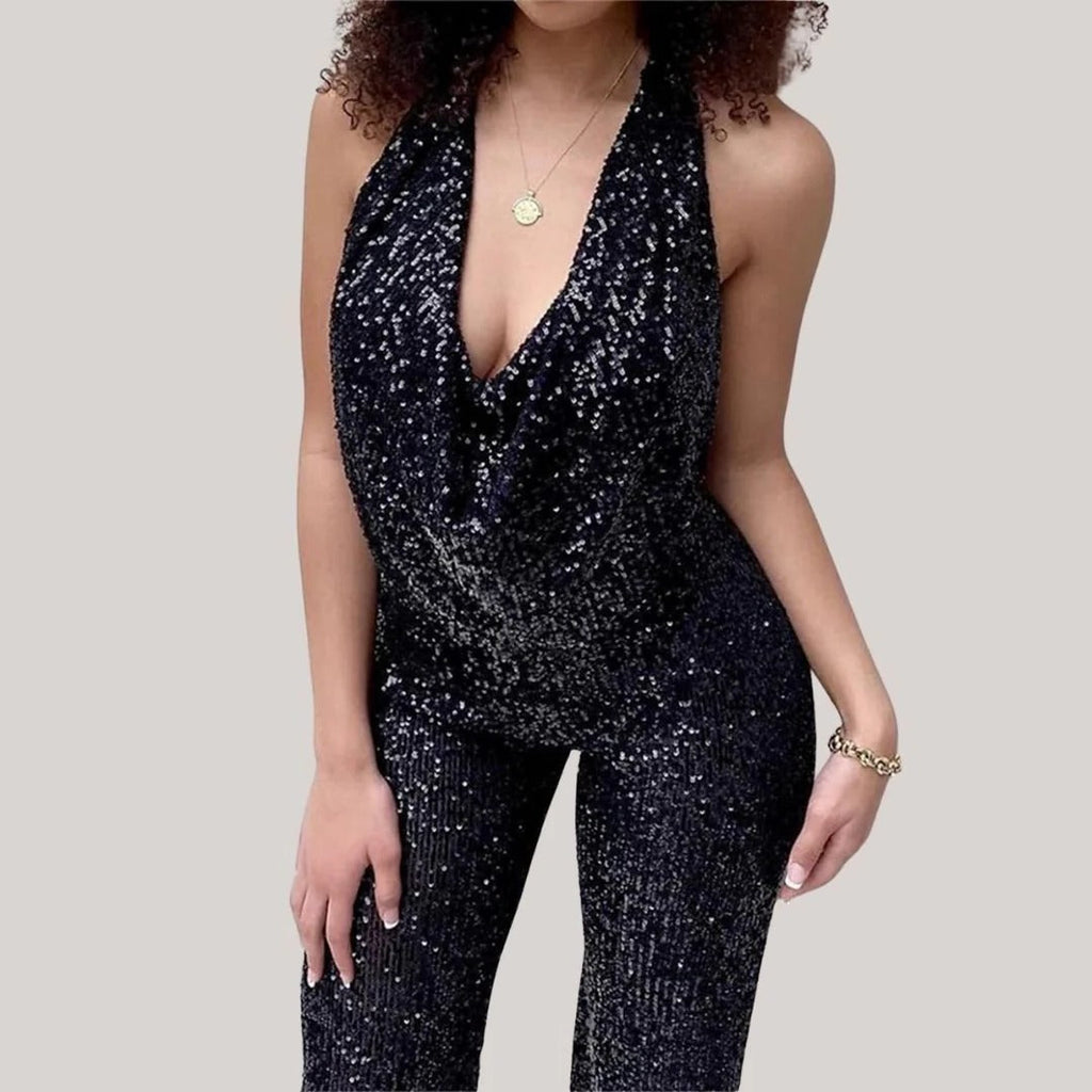 Corinne | Elegante jumpsuit met pailletten voor dames – Formele feestoutfit