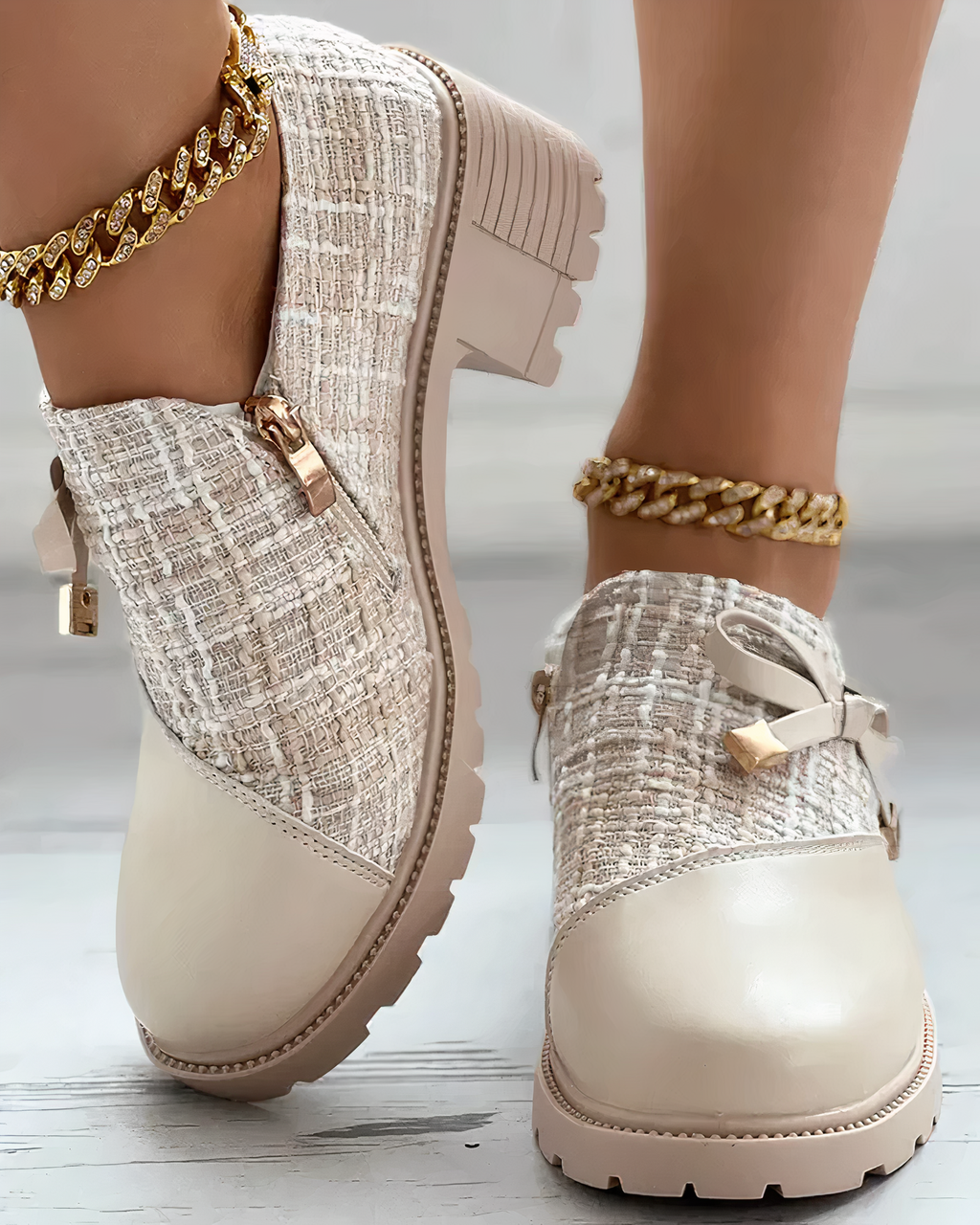Sybrich | Damesschoenen met veters – Elegante schoenen met lage hak en spitse neus