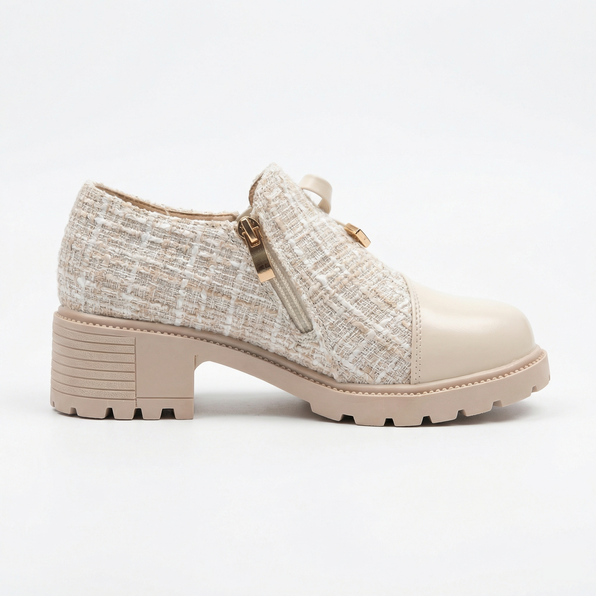 Sybrich | Damesschoenen met veters – Elegante schoenen met lage hak en spitse neus