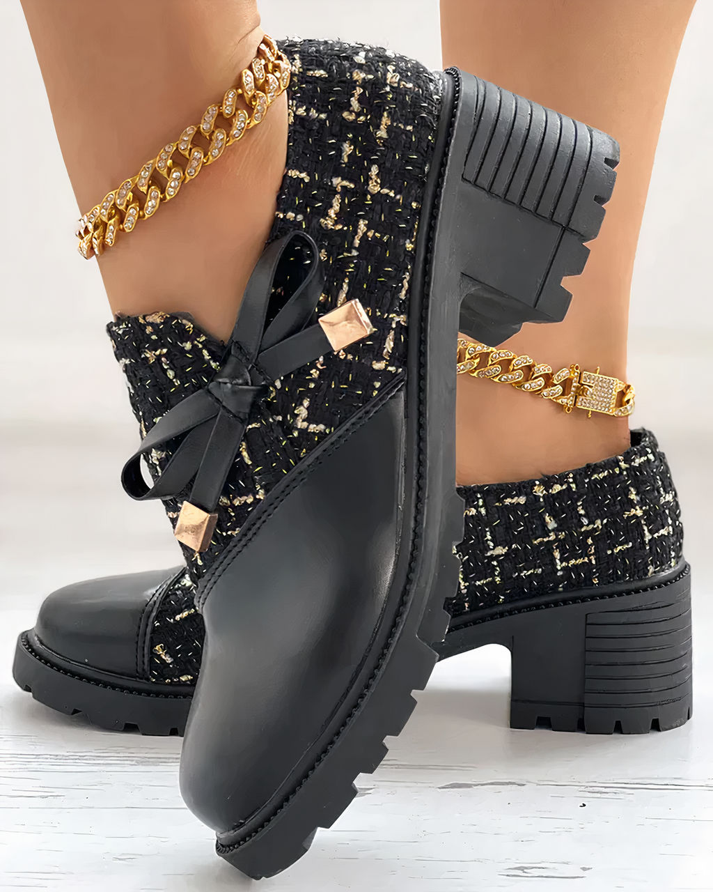 Sybrich | Damesschoenen met veters – Elegante schoenen met lage hak en spitse neus