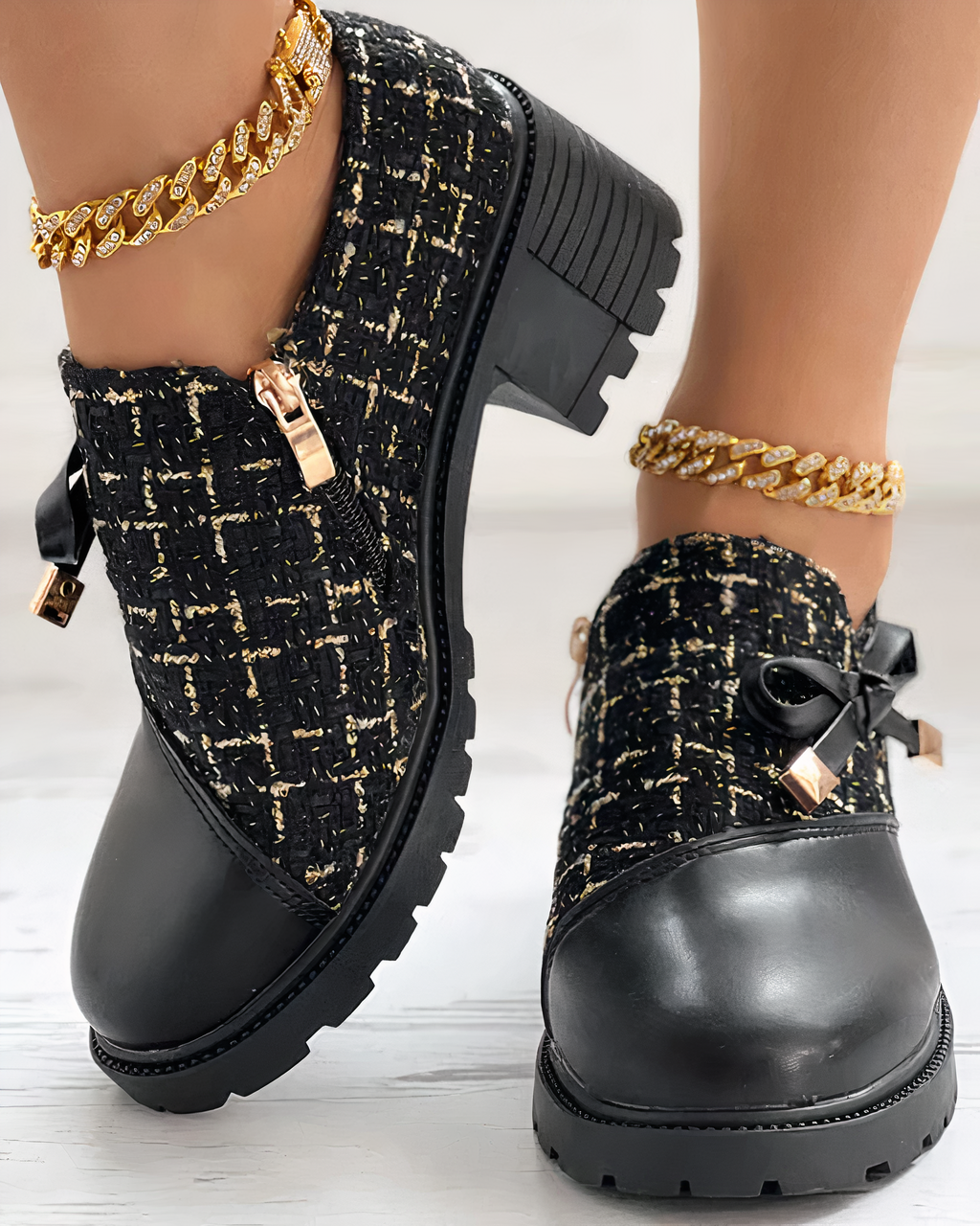 Sybrich | Damesschoenen met veters – Elegante schoenen met lage hak en spitse neus