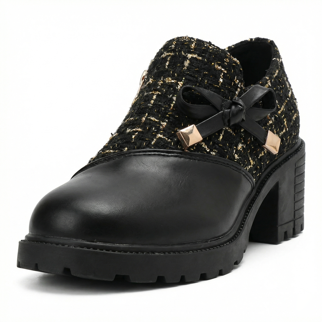 Sybrich | Damesschoenen met veters – Elegante schoenen met lage hak en spitse neus